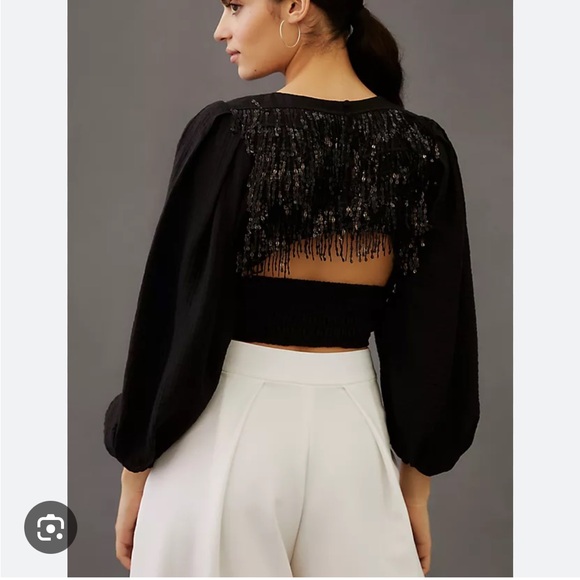 Anthropologie Tops - NWT Anthropologie Current Air black sequin top